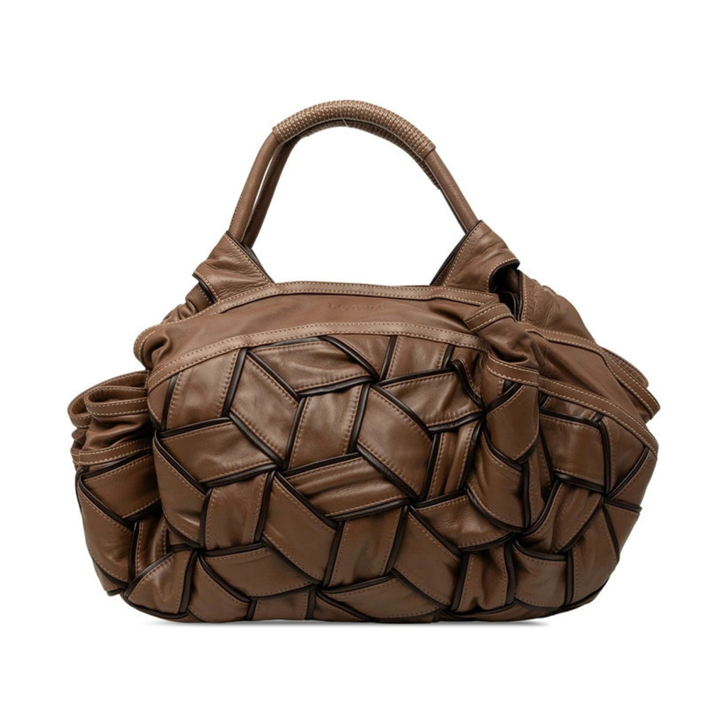 Loewe Anagram Nappa Aire Woven Tote Bag Leather Brown